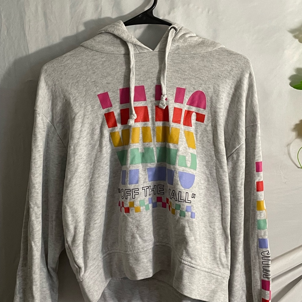 vans off the wall cropped hoodie